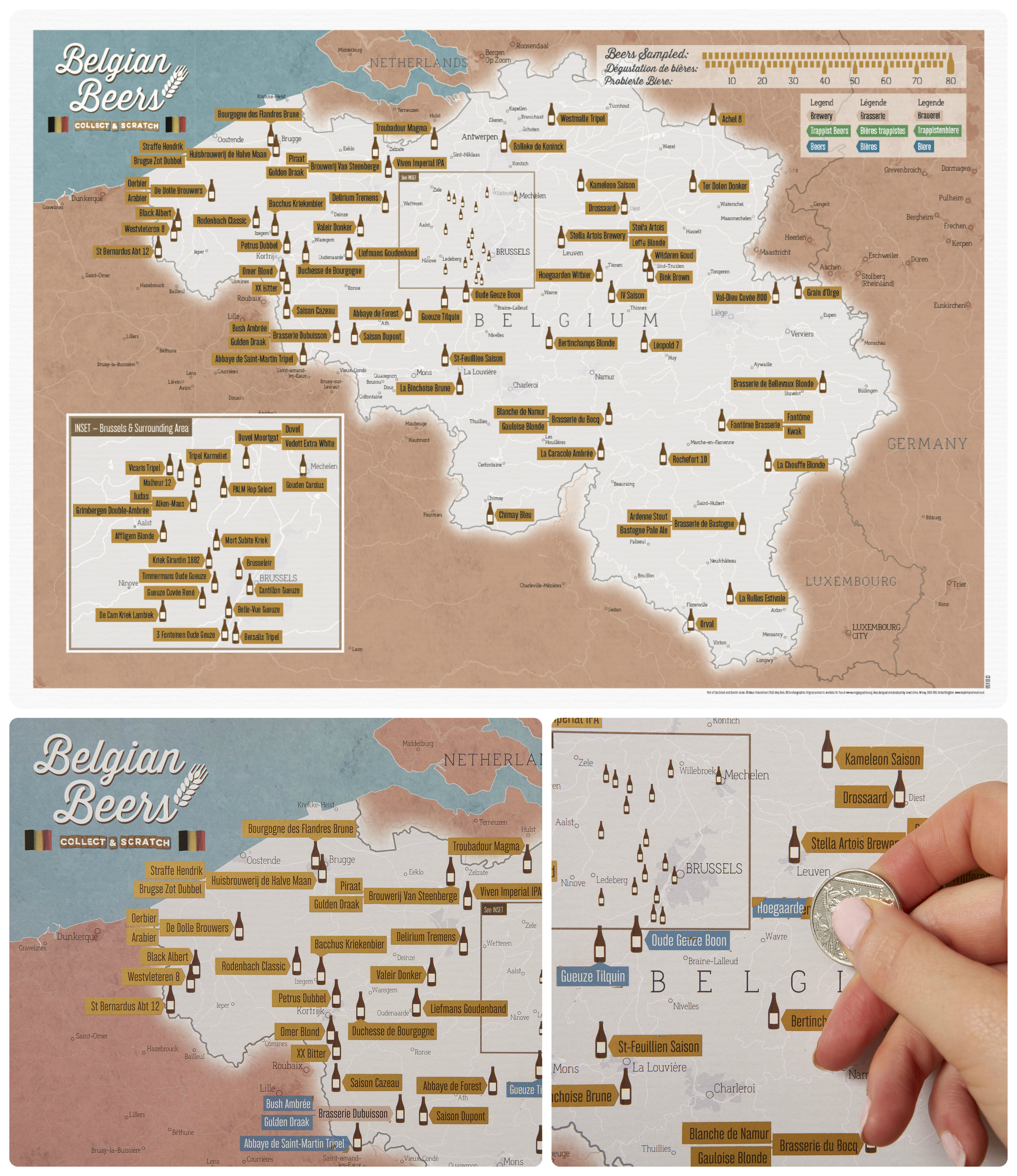 Scratch map beers